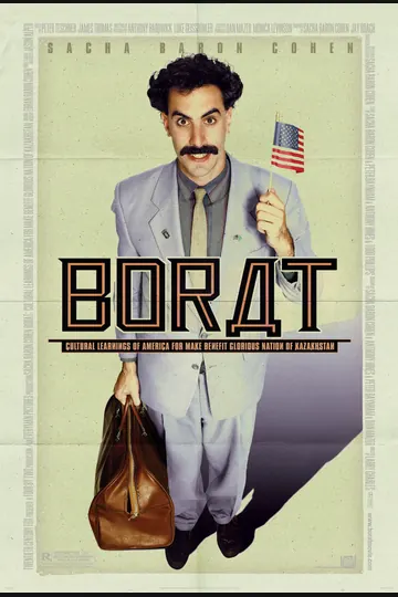 Affiche de Borat, leçons culturelles sur l'Amérique au profit glorieuse nation Kazakhstan