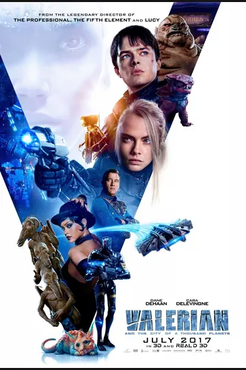 Affiche de Valérian et la Cité des Mille Planètes